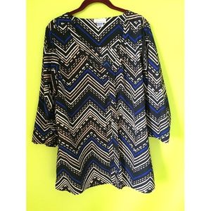 oh! mamma Multicolor Chevron Maternity Top XL